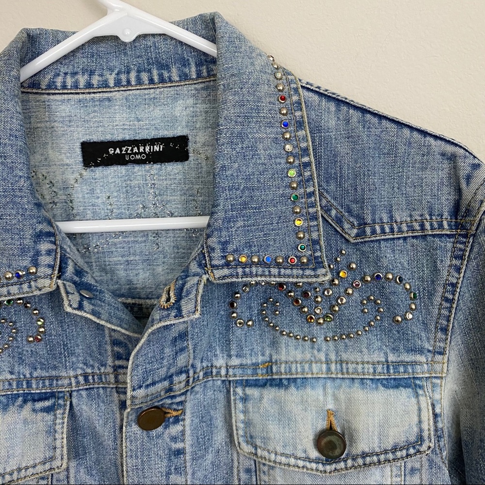 GAZZARRINI UOMO Studded Jean Jacket